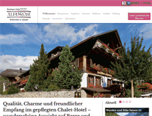 Tablet Screenshot of hotelalpenrose.ch